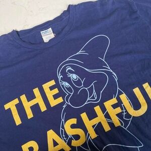 Disney Bashful "The Bashful One" Seven Dwarfs Graphic T-Shirt Blue XL
